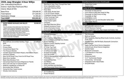 2026 Jeep Wrangler Willys