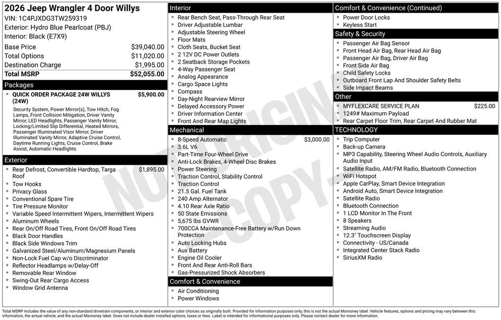 2026 Jeep Wrangler Willys