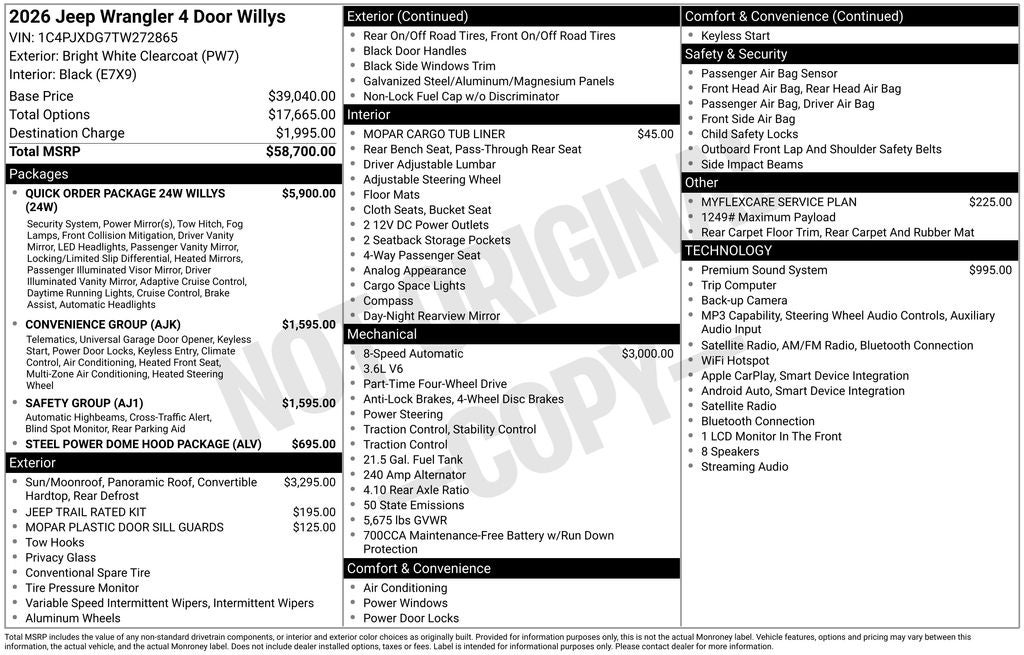 2026 Jeep Wrangler Willys