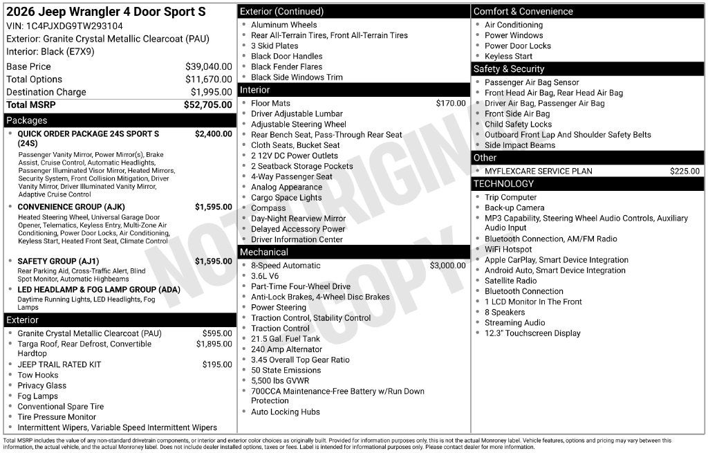 2026 Jeep Wrangler Sport S
