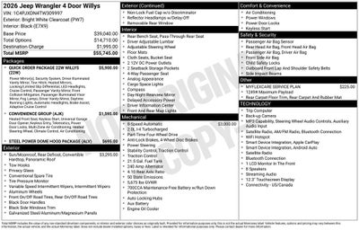 2026 Jeep Wrangler Willys