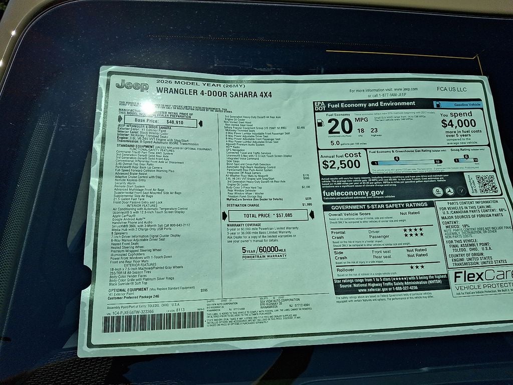 2026 Jeep Wrangler Sahara