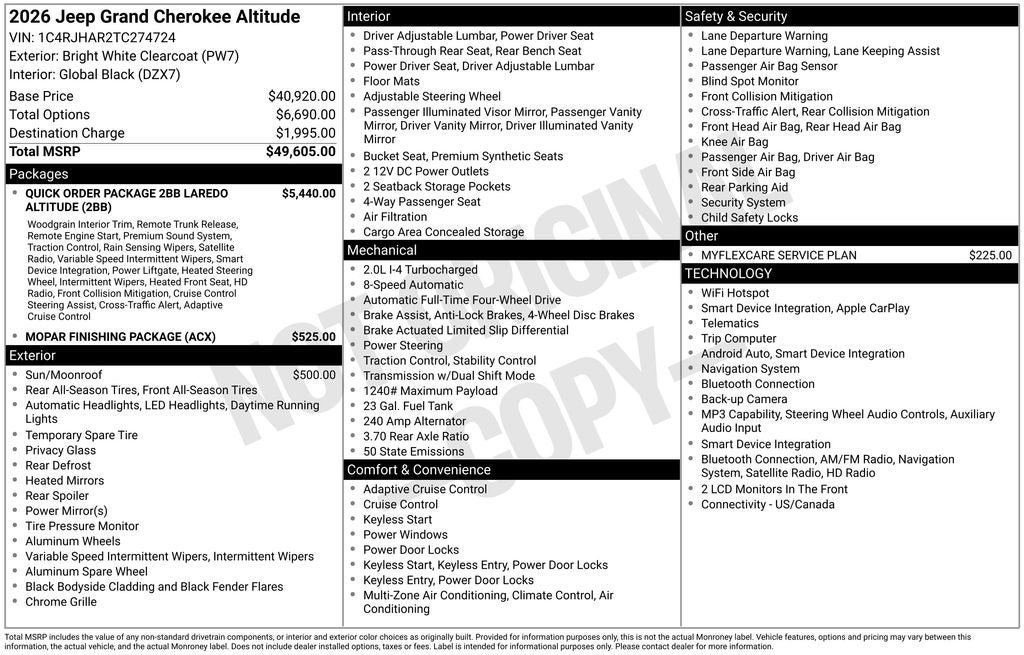 2026 Jeep Grand Cherokee Altitude