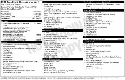2026 Jeep Grand Cherokee L Laredo X