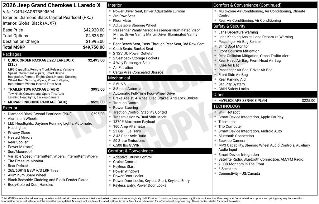 2026 Jeep Grand Cherokee L Laredo X