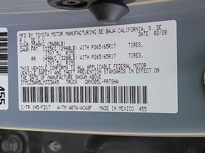 2020 Toyota Tacoma TRD Sport V6