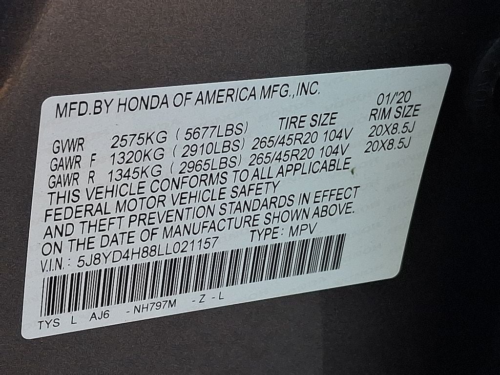 2020 Acura MDX Advance SH-AWD